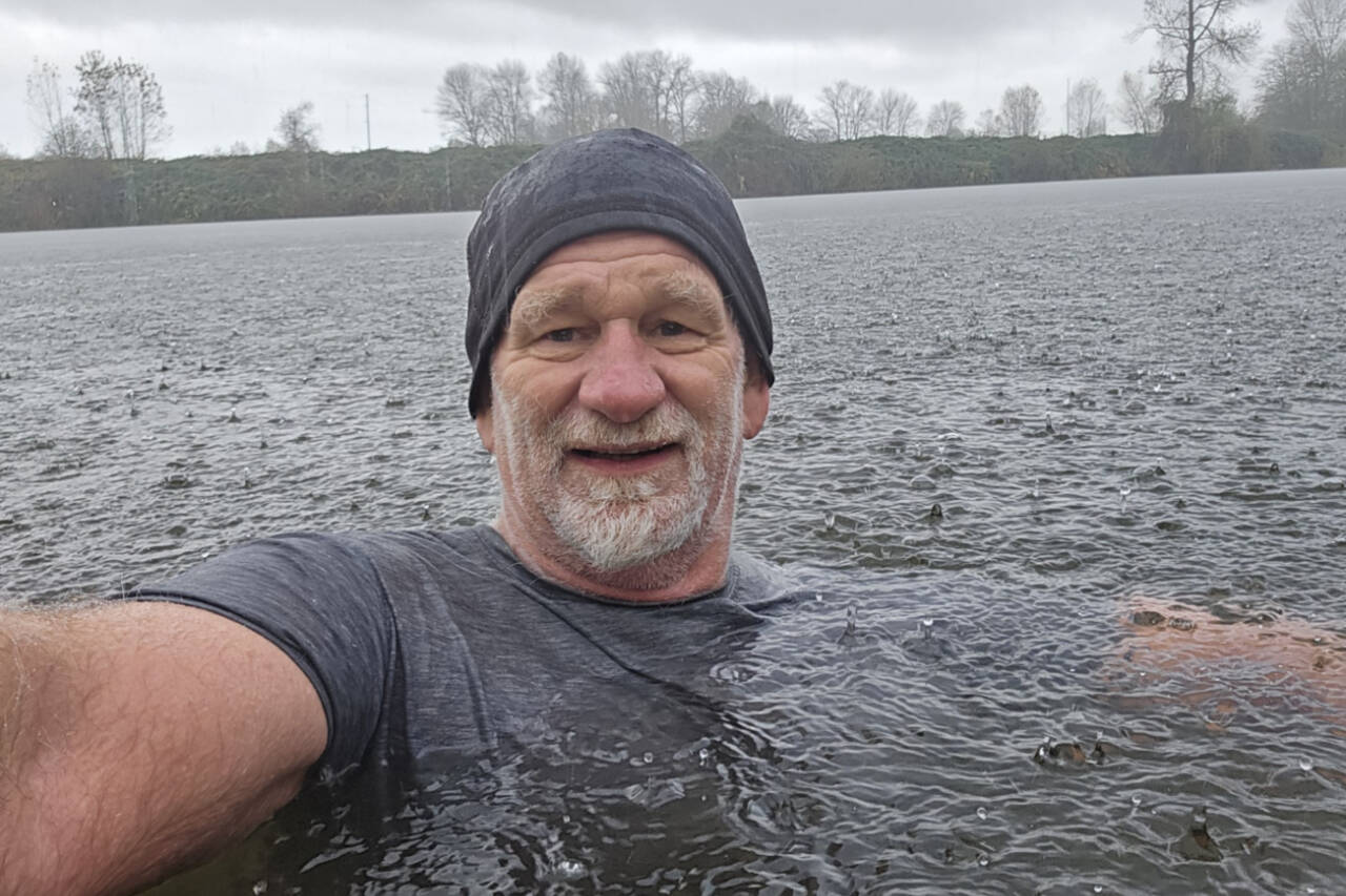 Fred Mydske is been swimming in the Snohomish River for 36 weeks straight. He finds it good for his body and psyche. (Fred Mydske)