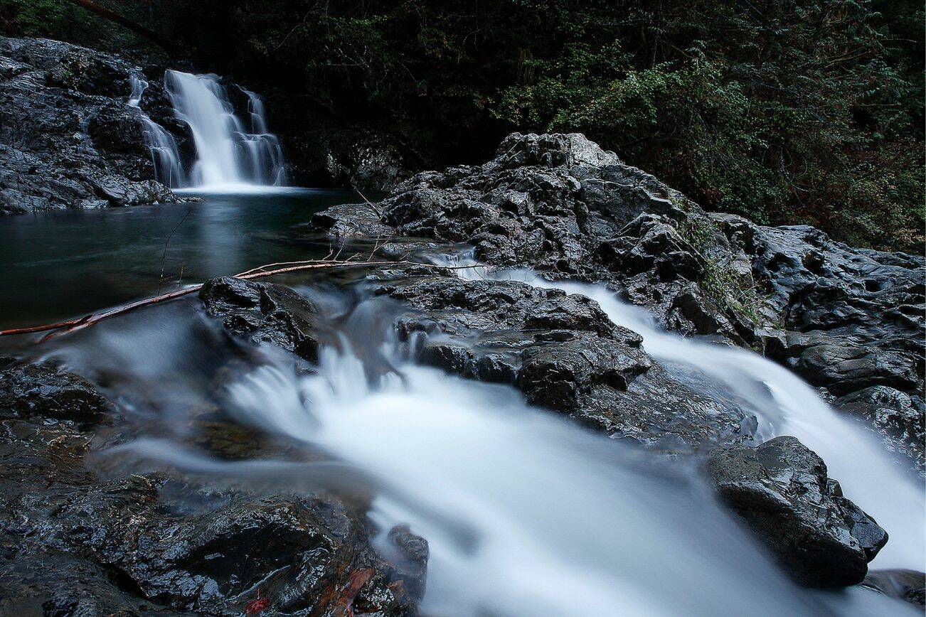 Water cascades down the Lower Falls near the Woody Trail at Wallace Falls State Park near Gold Bar on Thursday, Sept. 17, 2015. A nearly six mile round-trip to the park's Upper Falls offers hikers an array of vistas on a well maintained trail.