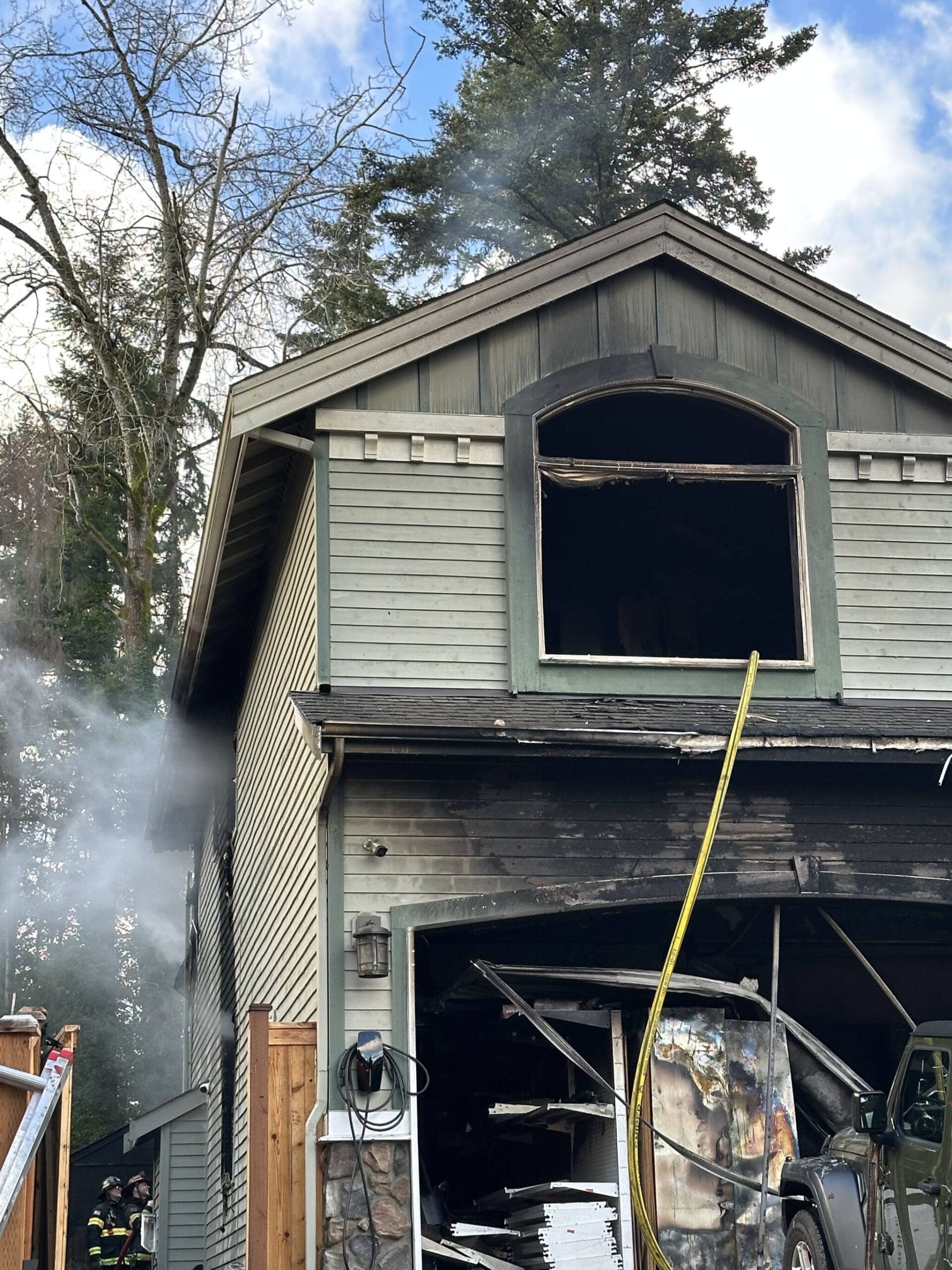 A woman died after a house fire destroyed a Lynnwood home Sunday. (Photo provided by South County Fire)