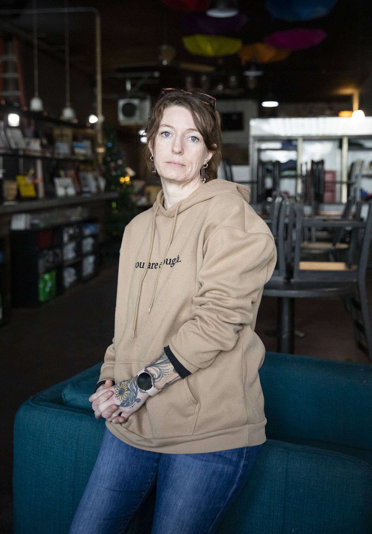 Jasmine Donahue, founder of Hope ’N Wellness, inside her space along Rucker Avenue on Thursday, Jan. 9, 2025 in Everett, Washington. (Olivia Vanni / The Herald)