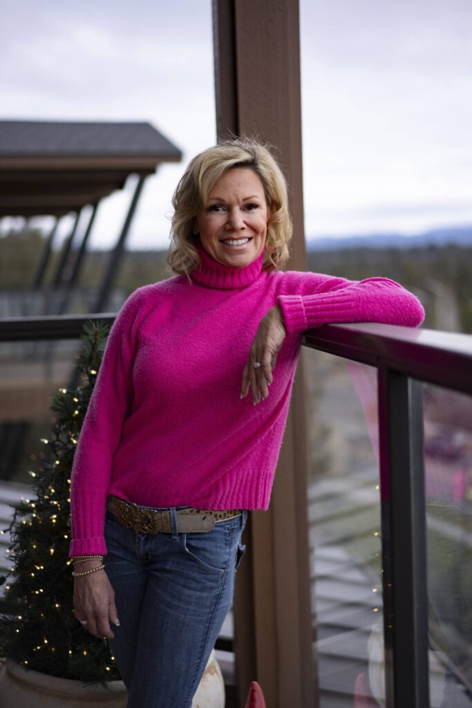 Aly Pape at her home in Bend, Ore., Jan. 12, 2025. Aly Pape’s family was part of Mt. Bachelor’s ownership group before Powdr bought it in 2001. She would like to see locals buy it back. (Ruth Fremson/The New York Times)
