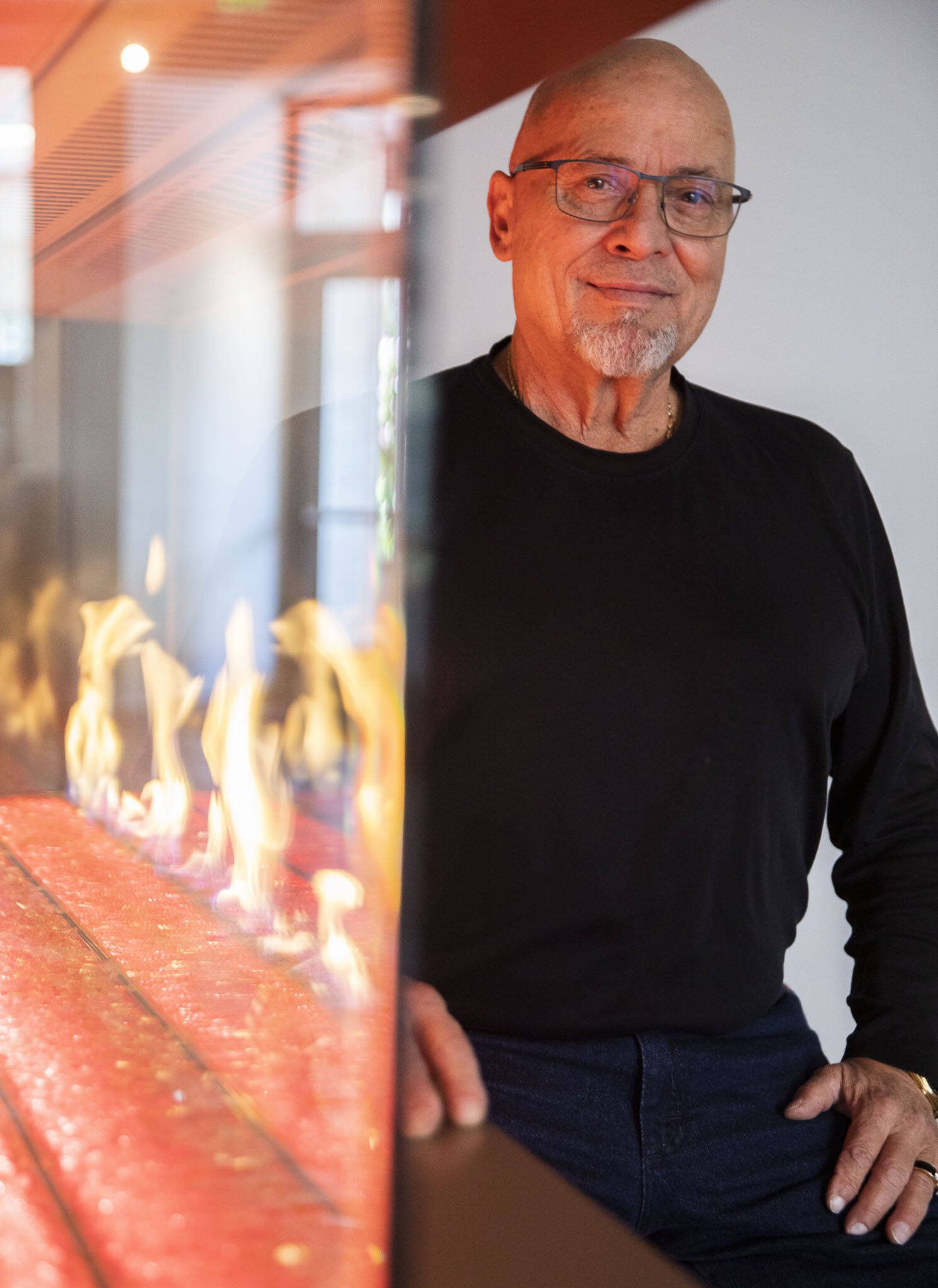 Kurt Rumens, president and general manager of Travis Industries, at their House of Fire factory facility on Thursday, Oct. 3, 2024 in Mukilteo, Washington. (Olivia Vanni / The Herald)