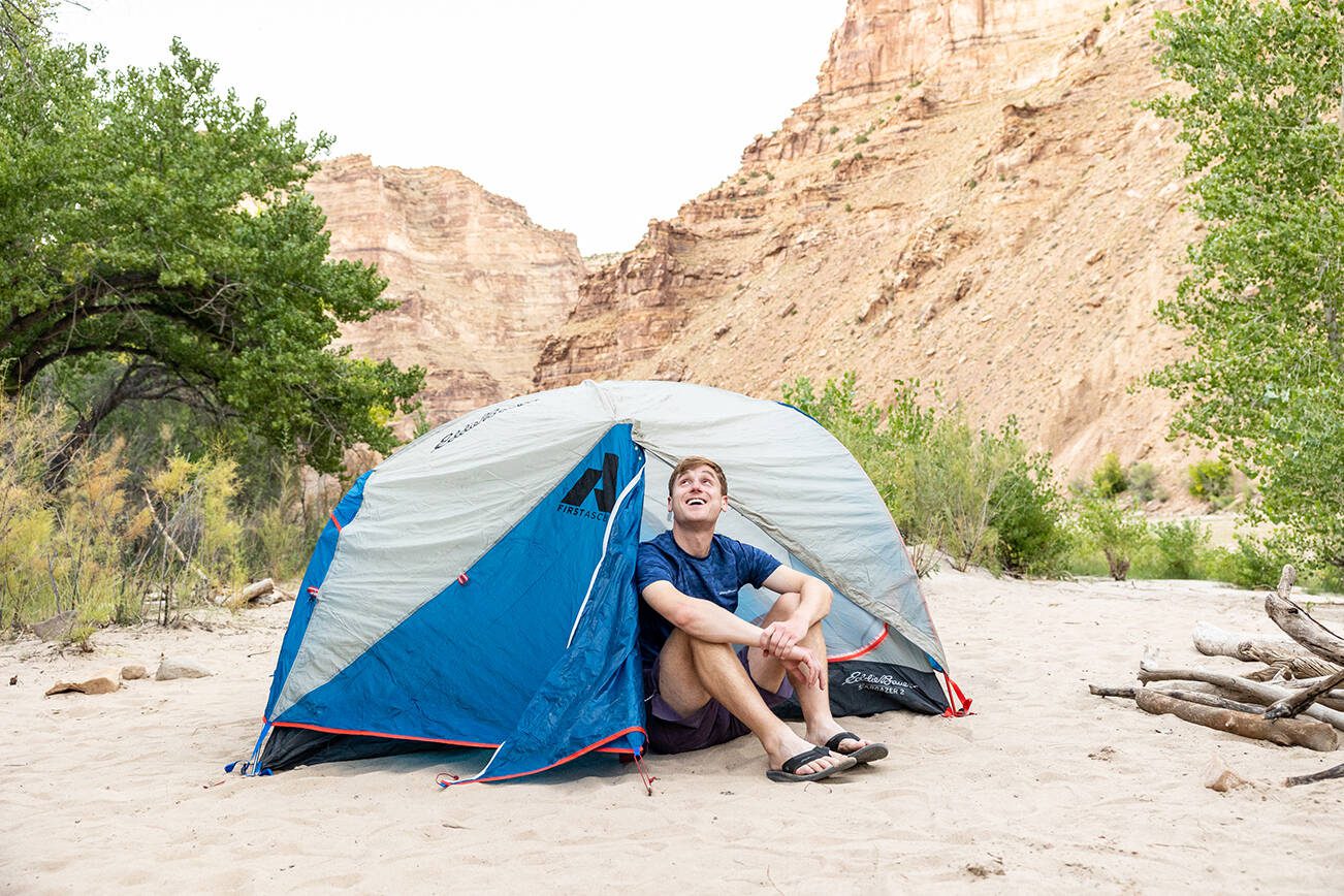 LGBTQ+ advocate and outdoors influencer Mikah Meyer during his rafting trip in Desolation Canyon, Utah. (Photo provided by Mikah Meyer)