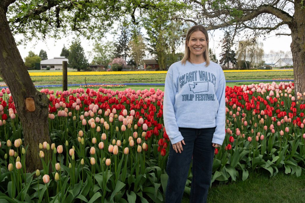 Nicole Roozen, the executive director of the Skagit Valley Tulip Festival. (Will Geschke / The Herald)
