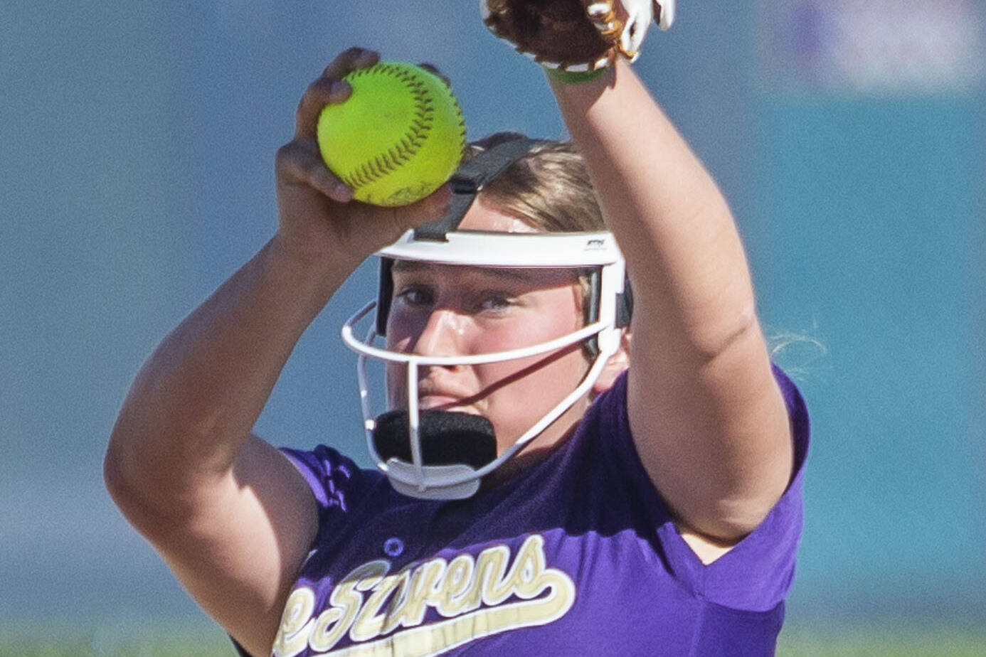 Lake Stevens’ Mara Sivley pitches during the game against Glacier Peak on Wednesday, May 10, 2023 in Snohomish, Washington. (Olivia Vanni / The Herald)
