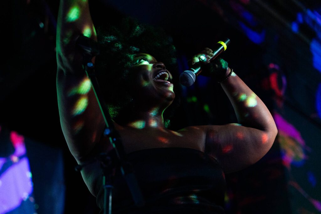 Bear Axe performs at the Fisherman’s Village Music Festival on Thursday, May 15, 2025 in Everett, Washington. (Will Geschke / The Herald) 