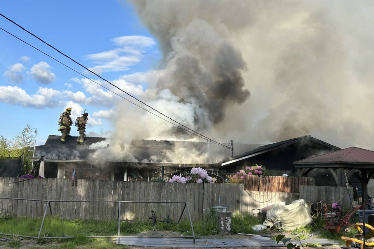 A woman was injured and several pets died Thursday, May 22, 2025, in a house fire in Marysville, Washington. (Marysville Fire District)