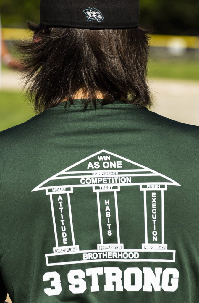 A Jackson player wears a team shirt during practice on Wednesday, May 28, 2025 in Mill Creek, Washington. (Olivia Vanni / The Herald)
