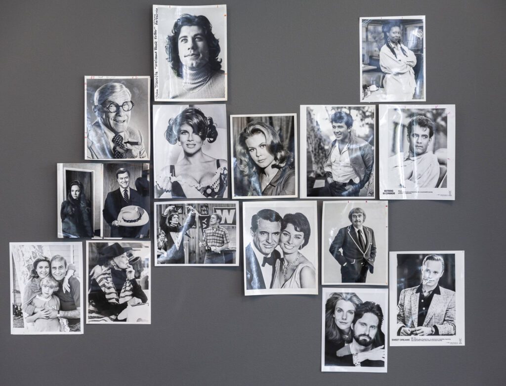Patrick Duffy, Tom Hanks, Robin Williams, Elizabeth Montgomery and Katharine Hepburn are among some of the hundreds of celebrity glossies up for grabs. (Olivia Vanni / The Herald)
