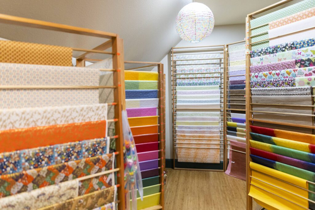 A selection of origami paper on display inside the Kim’s Crane at-home showroom on Monday, Feb. 17, 2025, in Snohomish, Washington. (Olivia Vanni / The Herald)
