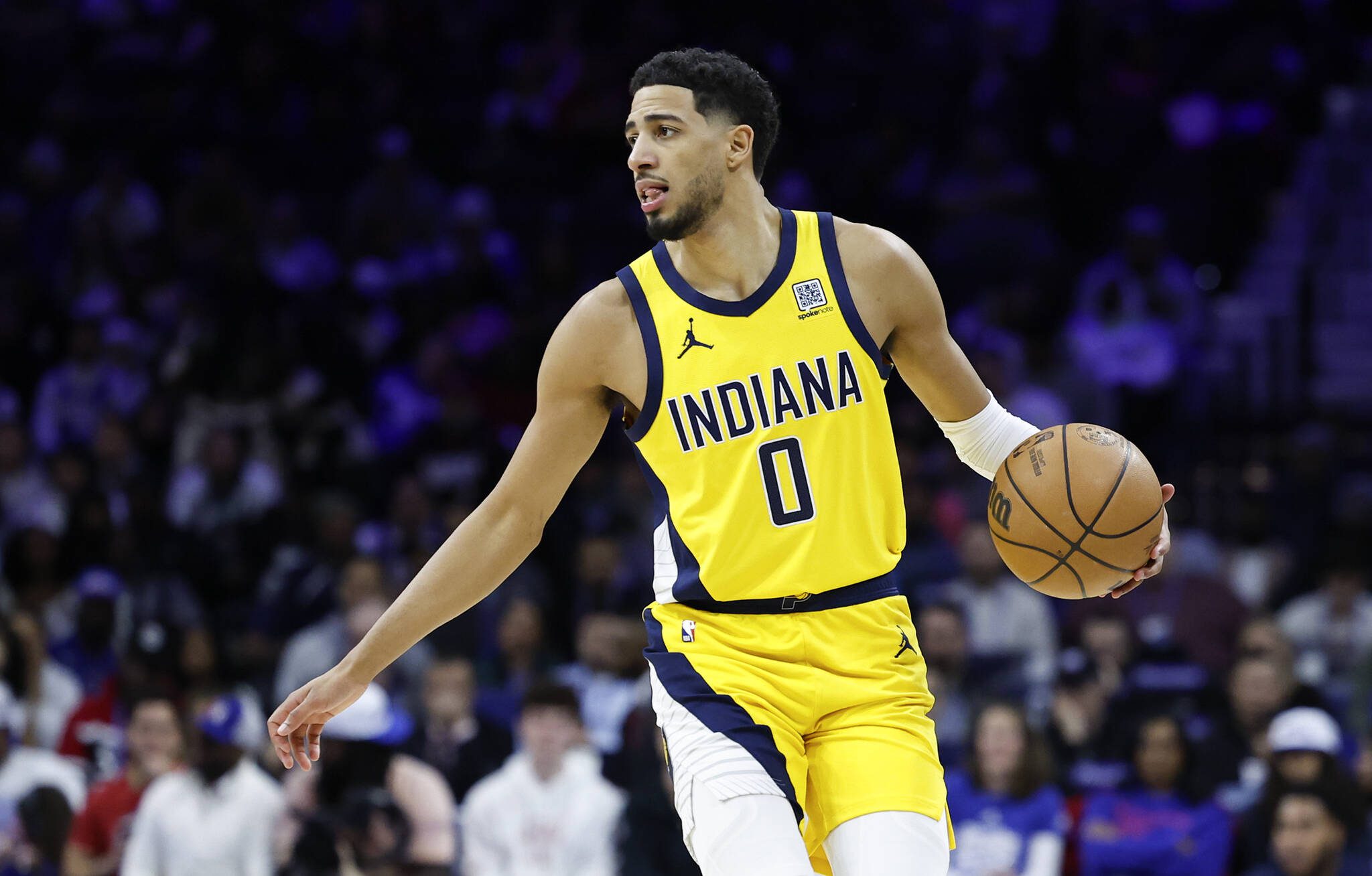 Tyrese Haliburton hit a last-second shot to take down favored Oklahoma City in Game 1 of the NBA Finals. (Yong Kim / Tribune News Services)
