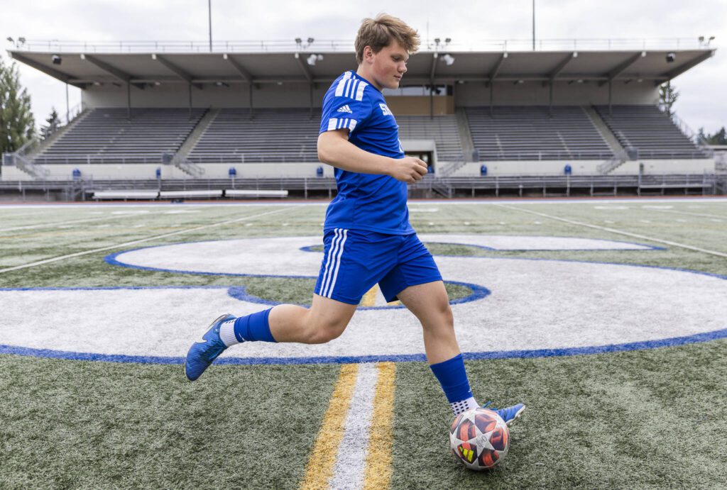 Shorewood sophomore Caleb Butler is The Herald’s 2025 Boys Soccer Defensive Player of the Year. (Olivia Vanni / The Herald)
