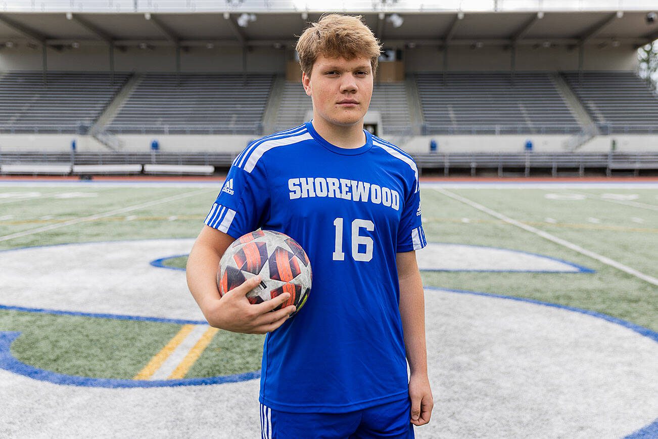 Shorewood sophomore Caleb Butler is The Herald’s 2025 Boys Soccer Defensive Player of the Year. (Olivia Vanni / The Herald)