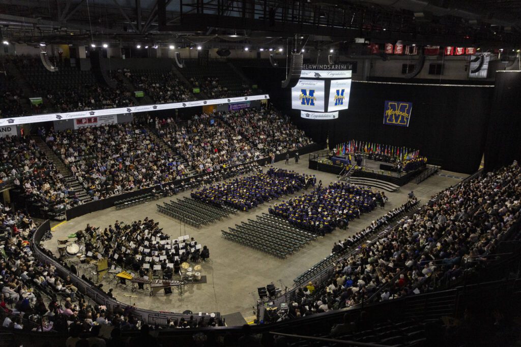 Mariner High School’s 2025 commencement on Friday, June 13, 2025, at Angel of the Winds Arena in Everett, Washington. (Olivia Vanni / The Herald)
