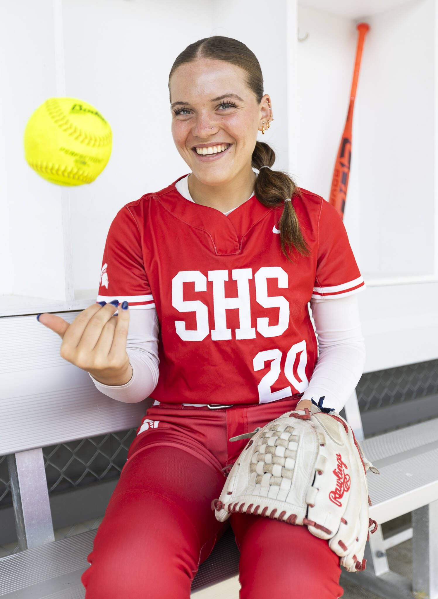 Stanwood sophomore Addi Anderson in The Herald’s 2025 All-Area Softball Pitcher of the Year. (Olivia Vanni / The Herald)