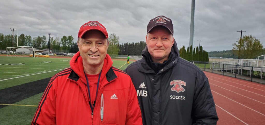 Paul Bartley (left) and Mike Bartley (right) pose for a photo in 2022. (Courtesy of Bartley family / Toni Bartley)
