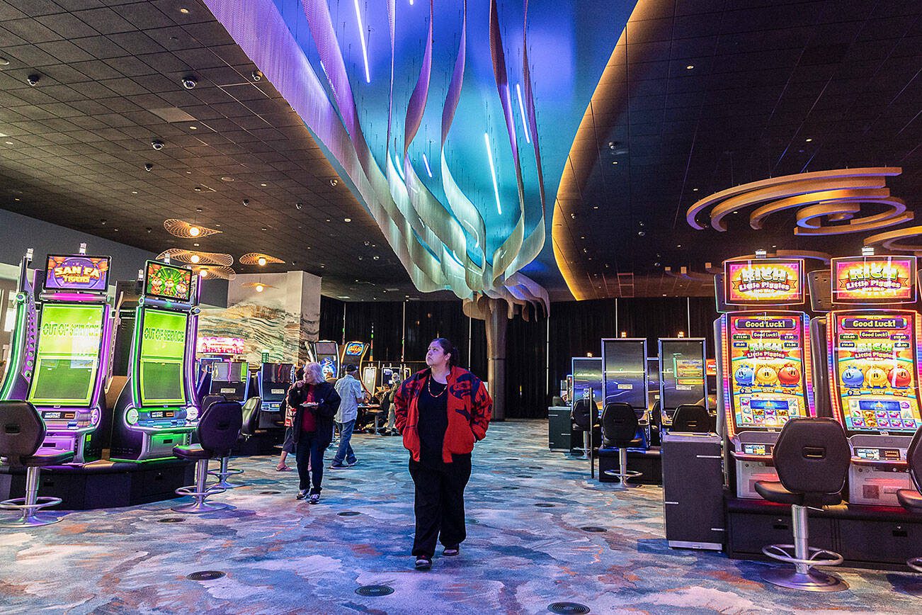 People explore the expansion of the Tulalip Casino on Thursday, July 3, 2025 in Tulalip, Washington. (Olivia Vanni / The Herald)