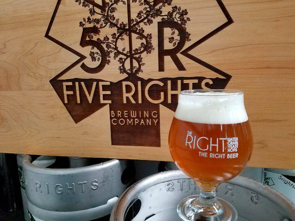 In celebration of signing a lease on a new location in 2018, 5 Rights owner and head brewer R.J. Whitlow brewed 3rd Street Sunrise. (R.J. Whitlow)
