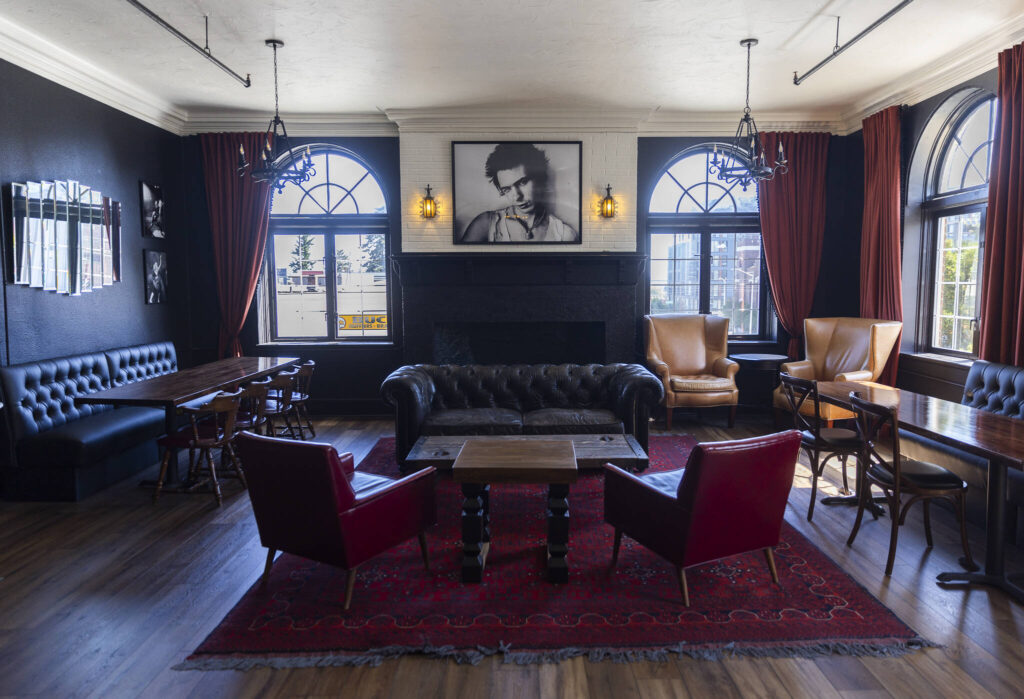 The lounge area inside El Sid on Tuesday, Aug. 12, 2025 in Everett, Washington. (Olivia Vanni / The Herald)
