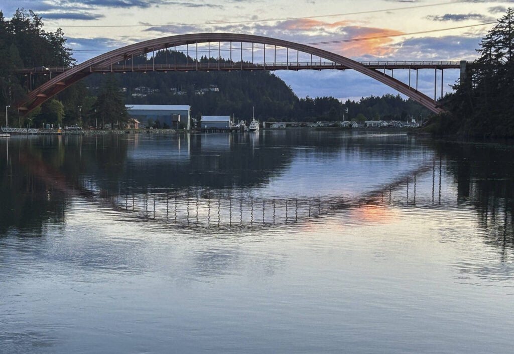 La Conner’s Rainbow Bridge connects the community with the Swinomish tribal community. (Jon Bauer / The Herald)
