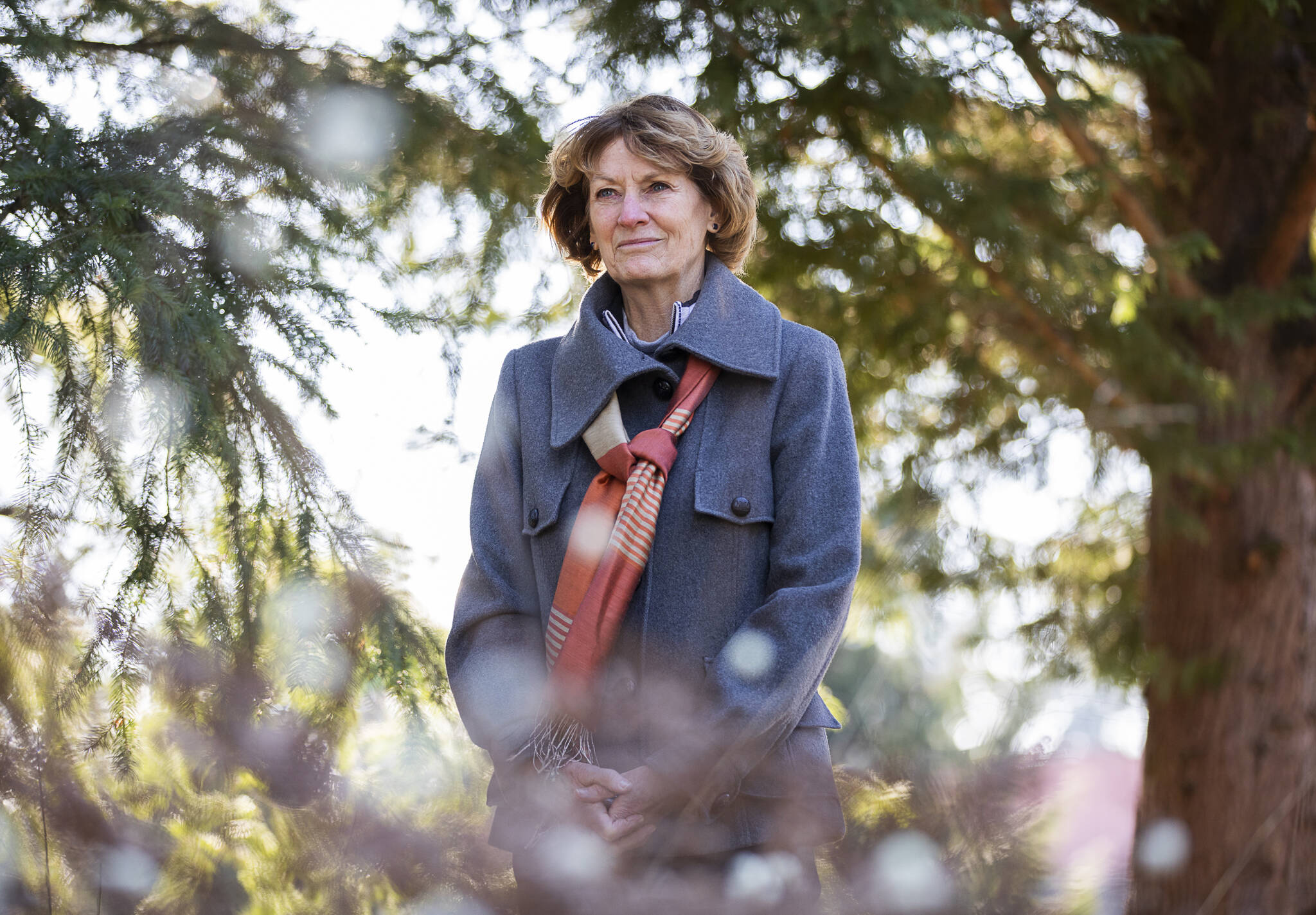 Cynthia Jones, with the Sno-Isle Sierra Club, at the Meadowdale Playfields on Friday, Jan. 24, 2025 in Lynnwood, Washington. (Olivia Vanni / The Herald)