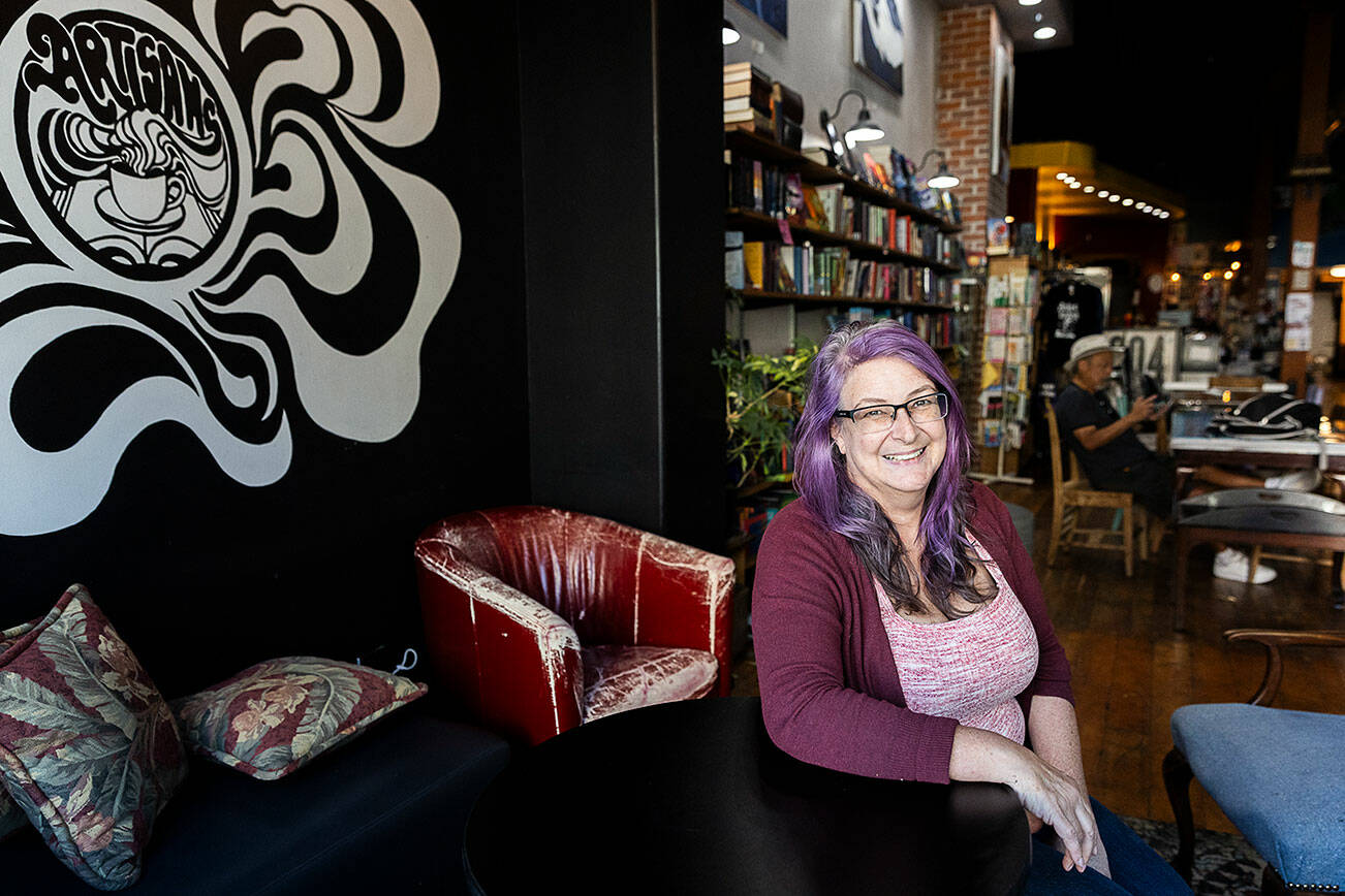 Judi Ramsey, owner of Artisans, inside her business on Sept. 22, 2025 in Everett, Washington. (Olivia Vanni / The Herald)