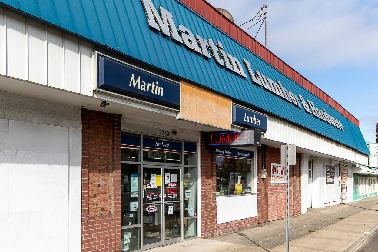 Martin Lumber & Hardware on 2730 Broadway in Everett, Washington. The longtime local business will close its doors after 75 years. (Aaron Kennedy / The Herald)