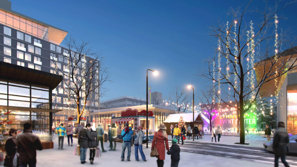 Artistic rendering of possible development for the Lynnwood Event Center. (Courtesy of Lynnwood Public Facilities District)
