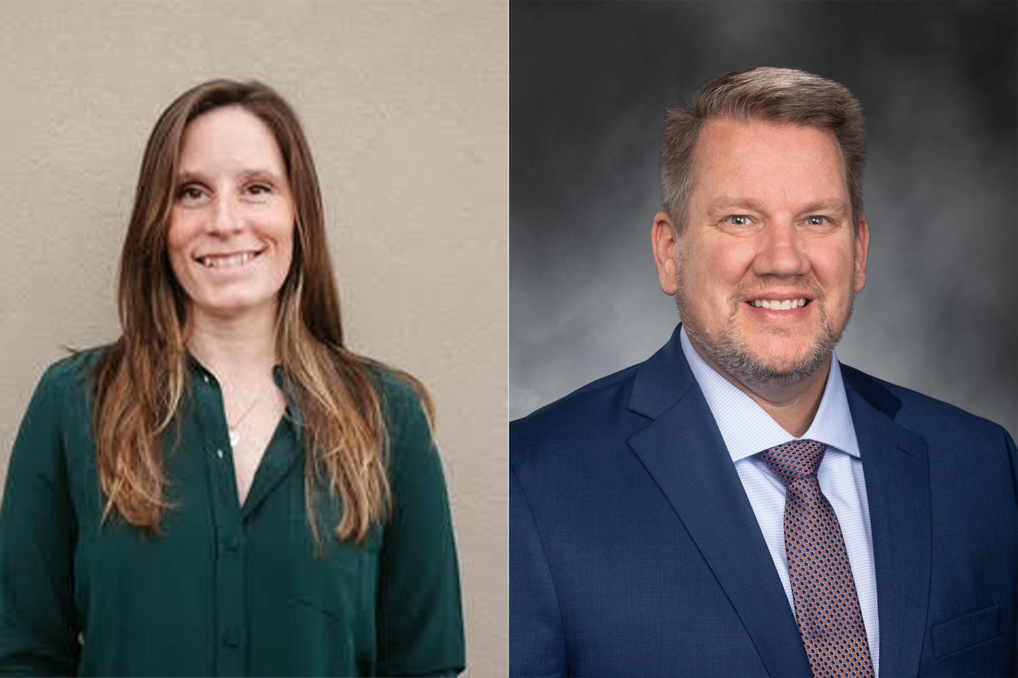 Kelli Johnson, left, and Sam Low