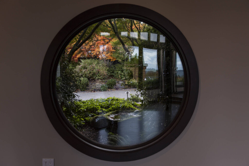 Looking out to the front of the house and driveway on Oct. 23 in Mukilteo.
