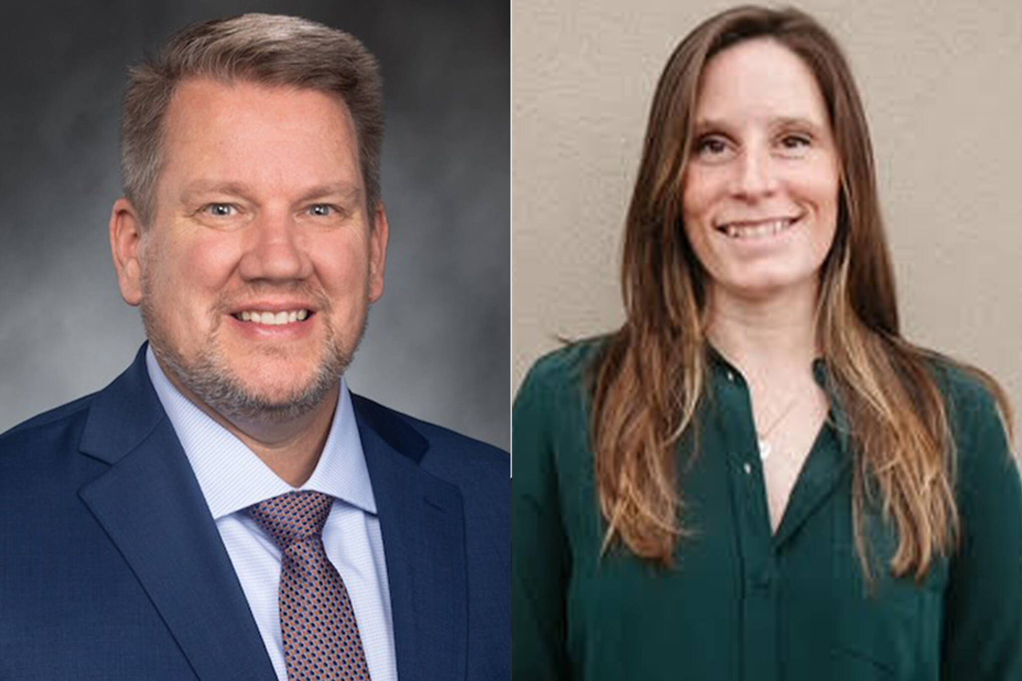 Sam Low, left, and Kelli Johnson