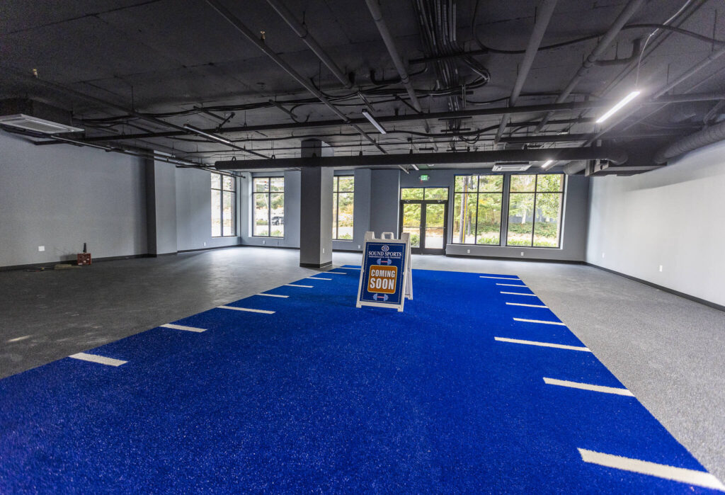 Inside the new location of Sound Sports Performance & Training on Oct. 30, 2025 in Lynnwood, Washington. (Olivia Vanni / The Herald)
