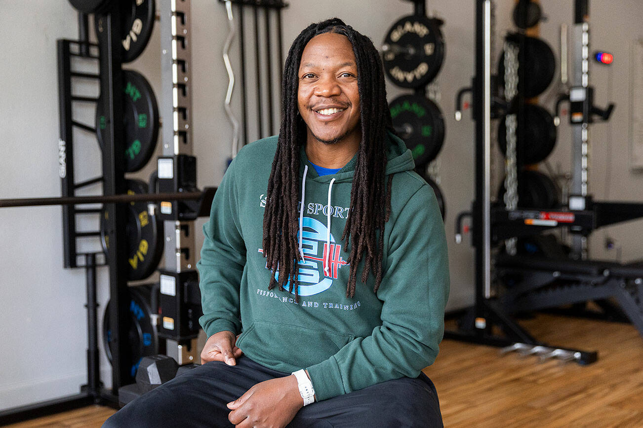 Sound Sports Performance & Training owner Frederick Brooks inside his current location on Oct. 30, 2025 in Lynnwood, Washington. (Olivia Vanni / The Herald)