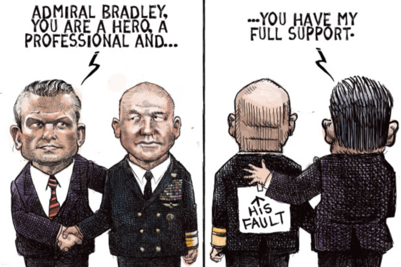 THis is an editorial cartoon by Michael de Adder . Michael de Adder was born in Moncton, New Brunswick. He studied art at Mount Allison University where he received a Bachelor of Fine Arts in drawing and painting. He began his career working for The Coast, a Halifax-based alternative weekly, drawing a popular comic strip called Walterworld which lampooned the then-current mayor of Halifax, Walter Fitzgerald. This led to freelance jobs at The Chronicle-Herald and The Hill Times in Ottawa, Ontario.

 

After freelancing for a few years, de Adder landed his first full time cartooning job at the Halifax Daily News. After the Daily News folded in 2008, he became the full-time freelance cartoonist at New Brunswick Publishing. He was let go for political views expressed through his work including a cartoon depicting U.S. President Donald Trump’s border policies. He now freelances for the Halifax Chronicle Herald, the Toronto Star, Ottawa Hill Times and Counterpoint in the USA. He has over a million readers per day and is considered the most read cartoonist in Canada.

 

Michael de Adder has won numerous awards for his work, including seven Atlantic Journalism Awards plus a Gold Innovation Award for news animation in 2008. He won the Association of Editorial Cartoonists' 2002 Golden Spike Award for best editorial cartoon spiked by an editor and the Association of Canadian Cartoonists 2014 Townsend Award. The National Cartoonists Society for the Reuben Award has shortlisted him in the Editorial Cartooning category. He is a past president of the Association of Canadian Editorial Cartoonists and spent 10 years on the board of the Cartoonists Rights Network.