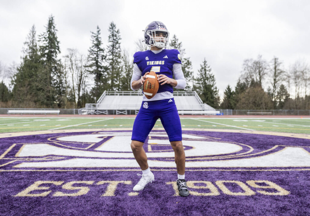 Lake Stevens junior Blake Moser is The Herald&rsquo;s 2025 All-Area Football Offensive Player of the Year. (Olivia Vanni / The Herald)
