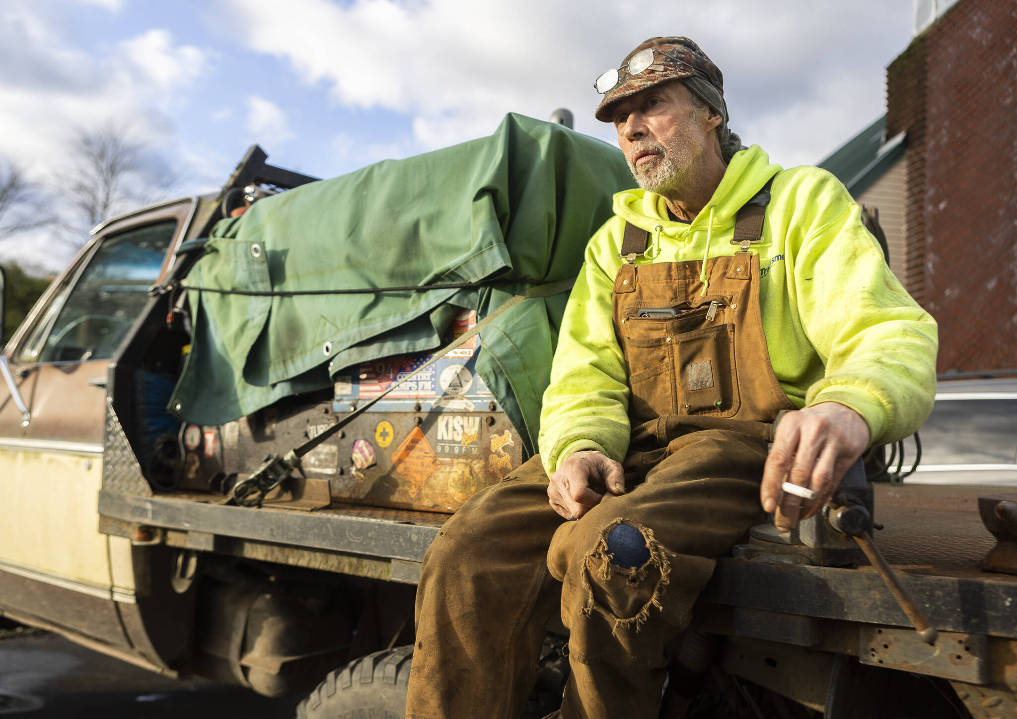 Kevin Stevens, a resident of Three Rivers Mobile Home Park, talks about the damage his home endured due to flooding on Wednesday, Jan. 14, 2026 in Sultan, Washington. (Olivia Vanni / The Herald)