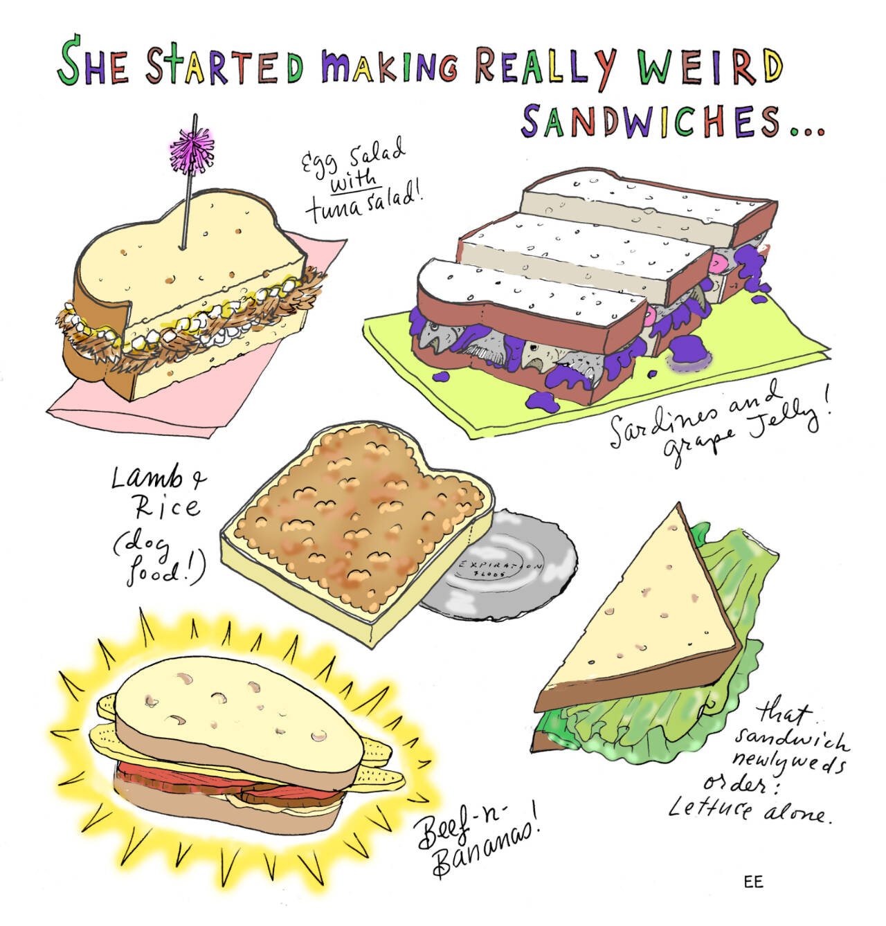 A drawing by Edie Everette made while providing care for her mother, who was living with dementia.