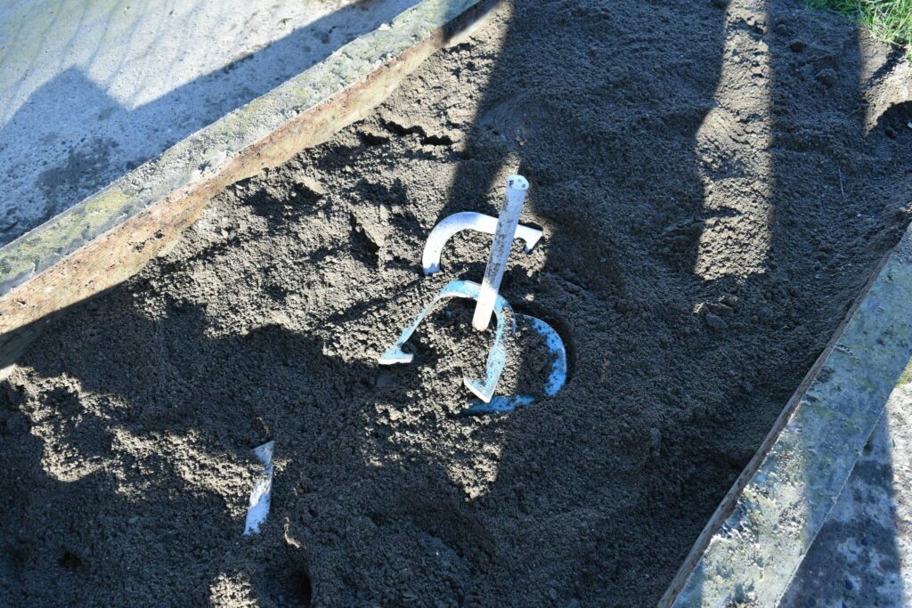 Horseshoe ringers after being thrown at a Winetrout Winter Classic tournament at Woodland Park in Seattle, Washington. (Photo courtesy of Melissa Slager)
