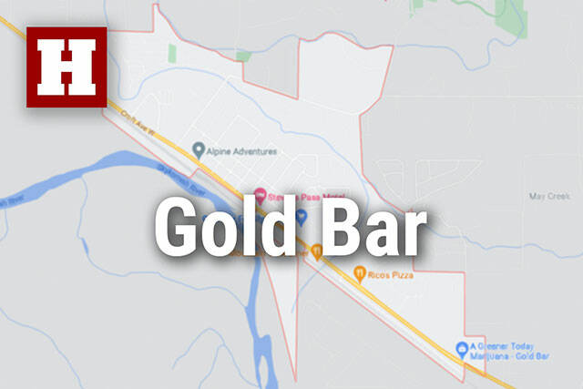 Logo for news use featuring the municipality of Gold Bar in Snohomish County, Washington. 220118