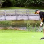 Bob Hornecker putts at Lynnwood Municipal Golf Course on Thursday. (Kevin Clark / The Herald)