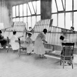 Boeing workers assemble canvas-and-wood wings for biplanes in the company&rsquo;s factory on Seattle&rsquo;s Duwamish River. (Boeing Co.)