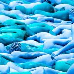 Thousands strip, paint themselves blue for UK art event