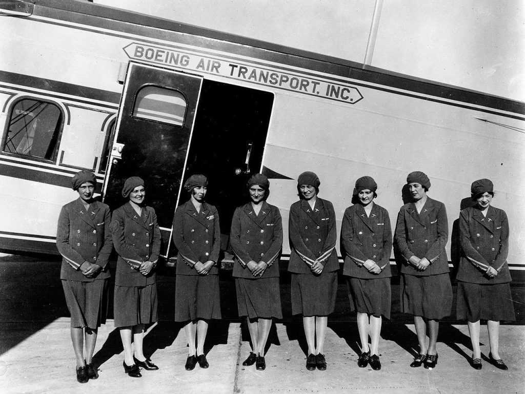 In 1930, Boeing Air Transport 80As introduced aviation&rsquo;s first flight attendants (one per airplane), who were then required to be registered nurses. (First Stewardesses)