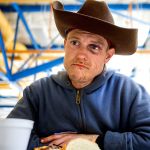 Homelessness has a face. And it belongs to Zachary Standley, 32, of Marysville, as he tries to explain the dangers of living homeless. &ldquo;Thank God there&rsquo;s still altruism and good-hearted people,&rdquo; he said while enjoying a hearty lunch atProject Homeless Connect. (Dan Bates/The Herald)
