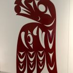 Tulalip artist Ty Juvinel provided wall designs in six colors for the new exhibit about color at the Hibulb. (Gale Fiege / The Herald)