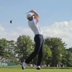 Jimmy Walker watches his tee shot on the 11th hole during the second round of the PGA Championship at Baltusrol Golf Club in Springfield, N.J. on Friday. (AP Photo/Seth Wenig)