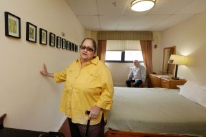 Carmen Ramirez and her husband, Ricardo Ramirez, are photographed in their room at the Bronxwood Home for the Aged, in the Bronx borough of New York on Friday. A series of emergency expenses were enough to cost Carmen and Ricardo Ramirez their one-bedroom condominium in Washington Heights, a neighborhood close to the northern tip of Manhattan. Now, a couple entering their golden years is out of their home and in an assisted-living facility.