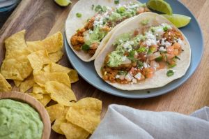 These lentil tacos are easy to make the crockpot. Let them cook and ignore them and then add your favorite toppings.