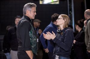 George Clooney and director Jodie Foster on the set of &ldquo;Money Monster.&rdquo;