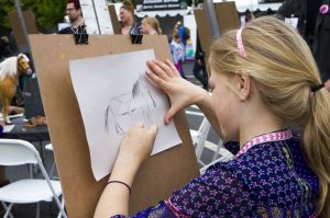 Draw with Gage Academy of Arts in the family-friendly Discovery Zone, part of the activities at this weekend&rsquo;s Northwest Folklife Festival in Seattle.